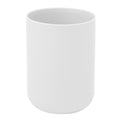White 6-piece bathroom soap box, toothbrush holder, rinse cup, and lotion bottle accessories set for household use