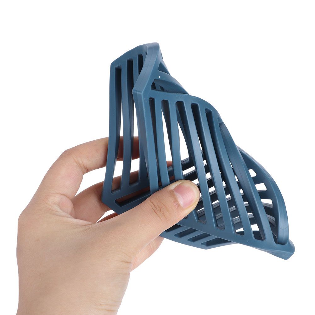 Blue hexagonal stripe dining table heat insulated mats for cups, coasters, and placemats from Everything Baby.