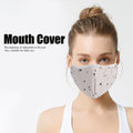 Set of four unisex breathable washable mouth covers in yellow, designed for adults' dust protection and breathing comfort.