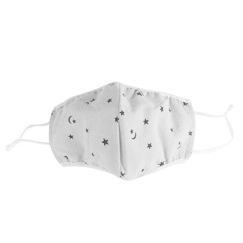 Four gray unisex washable breathable mouth covers for adults, dust-proof and protective, suitable for health and grooming.