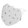 Set of four unisex gray washable breathable mouth covers for adults, dust-proof and protective breathing masks for everyday use.