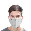 Set of four unisex washable breathable mouth covers in gray, designed for dust protection and comfortable breathing for adults.