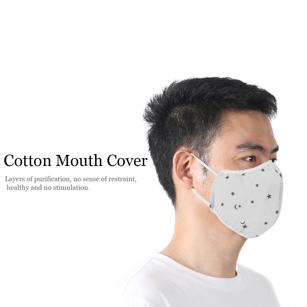 Set of 4 unisex breathable washable mouth covers for adults, dust-proof and protective, in gray for health and grooming.