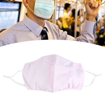 Pink washable cotton face cover for adults, breathable dust-proof mouth mask, part of baby health and grooming kit by Everything Baby.