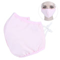 Pink washable cotton face cover set for adults, breathable dust-proof mouth muffle for daily use by men and women.