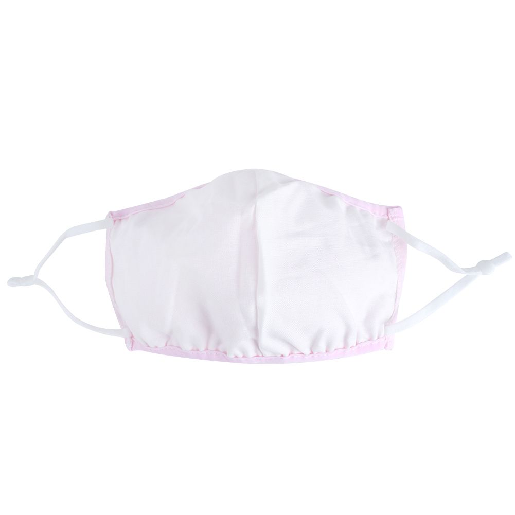 Pink washable cotton face cover, breathable dust-proof mouth mask for adults, suitable for men and women, part of baby health kit.