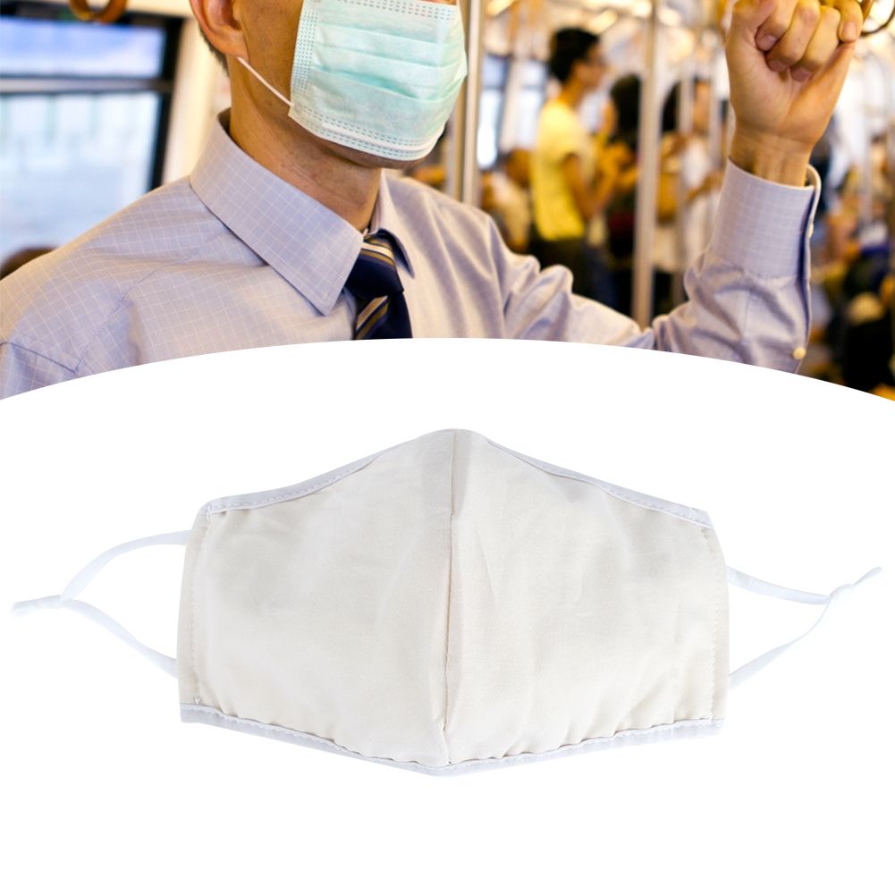 Yellow washable cotton face cover mask for adults, dust-proof, breathable, suitable for men and women, part of baby health and grooming kit