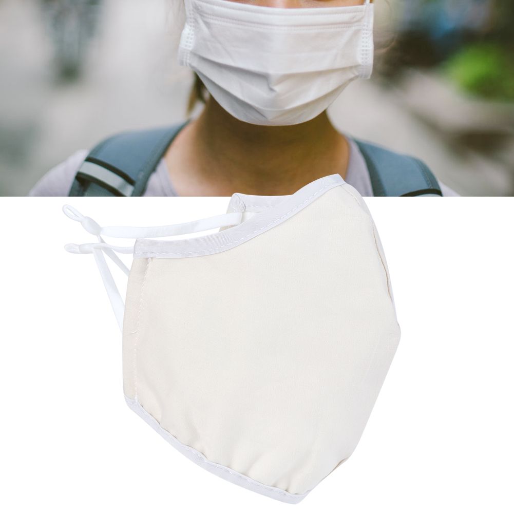 Yellow washable cotton face cover for adults, breathable and dust-proof, designed for comfortable mouth protection.