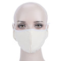 Yellow washable cotton face cover mask for adults, breathable and dust-proof, suitable for everyday use by men and women.