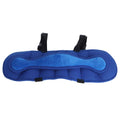 Dark blue baby head support strap for car seats, adjustable headrest belt for child sleeping comfort in stroller or car seat.