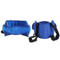 Dark blue baby head fixing strap belt for car seats, provides head support for children during travel.