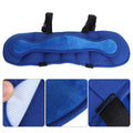 Dark blue baby head fixing strap belt for car seats, provides sleep support and headrest for children in strollers and car seats.