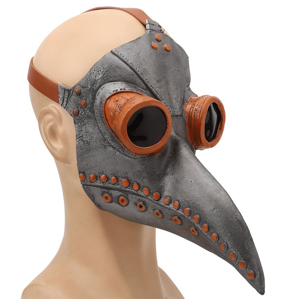 Black copper bird beak mask for kids, Halloween cosplay prop, playful face cover for pretend play and costume decoration.