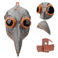Black copper Halloween bird beak mask for kids, costume prop, playful face cover for pretend play and dress-up.