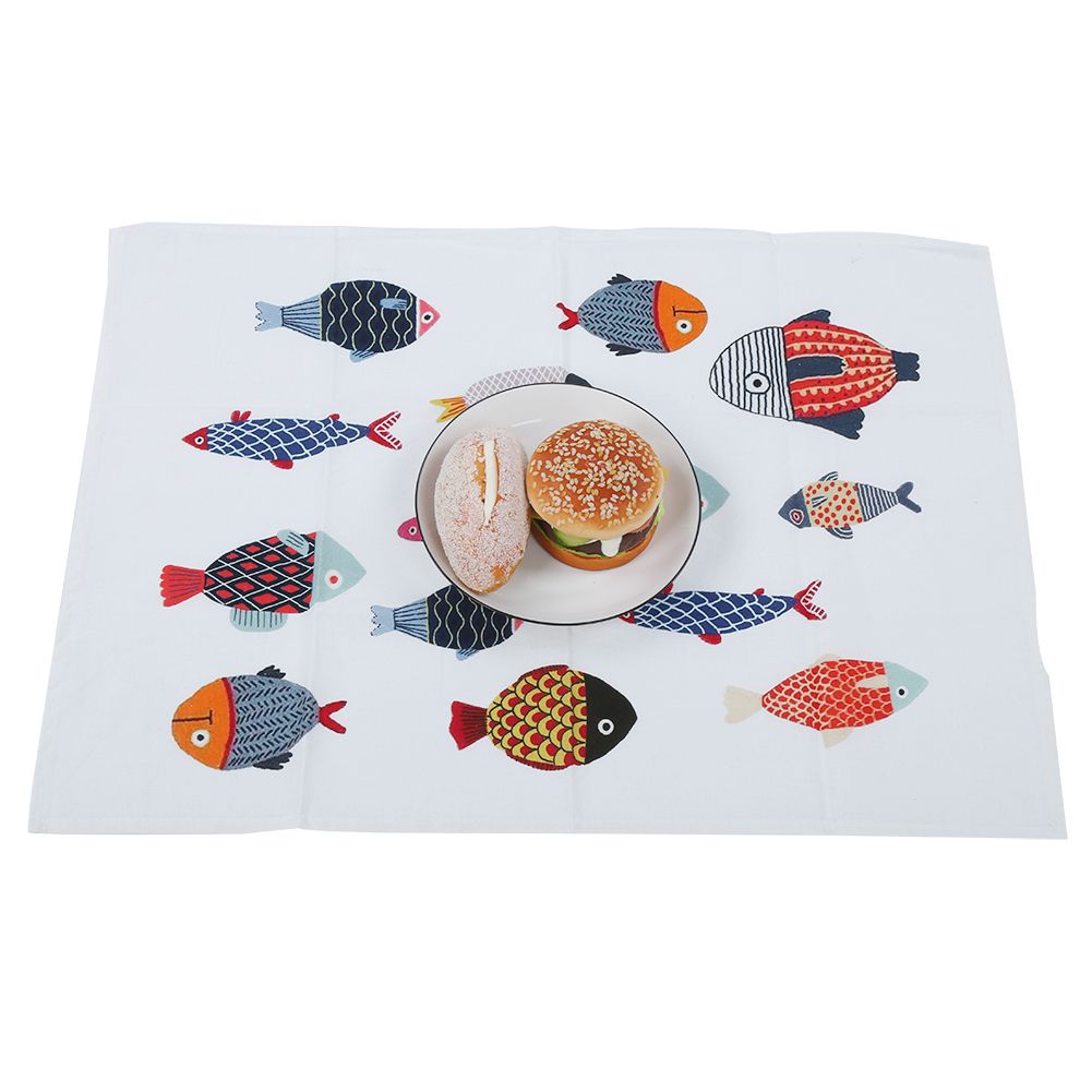 Baby and kids' dining tablecloth from Everything Baby, 45x60cm, used as a tabletop decoration or photography prop.