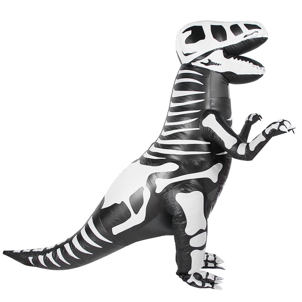Inflatable dinosaur costume for kids, designed for Halloween, festivals, and parties, featuring bright colors and playful dinosaur details.