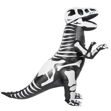 Inflatable dinosaur costume for kids, designed for Halloween, festivals, and parties, featuring bright colors and playful dinosaur details.
