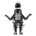 Kids wearing dinosaur inflatable costumes, perfect for Halloween, festivals, and parties, by Everything Baby.
