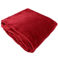 Red hooded fleece blanket hoodie for girls, cozy oversized flannel sleepwear with pocket, warm and comfortable from Everything Baby.