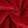 Red hooded fleece blanket hoodie for kids, featuring a cozy flannel material, front pocket, and oversized fit for warmth and comfort.