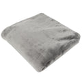 Gray hooded fleece blanket hoodie for kids with pocket, oversized warm sleepwear from Everything Baby, suitable for girls.