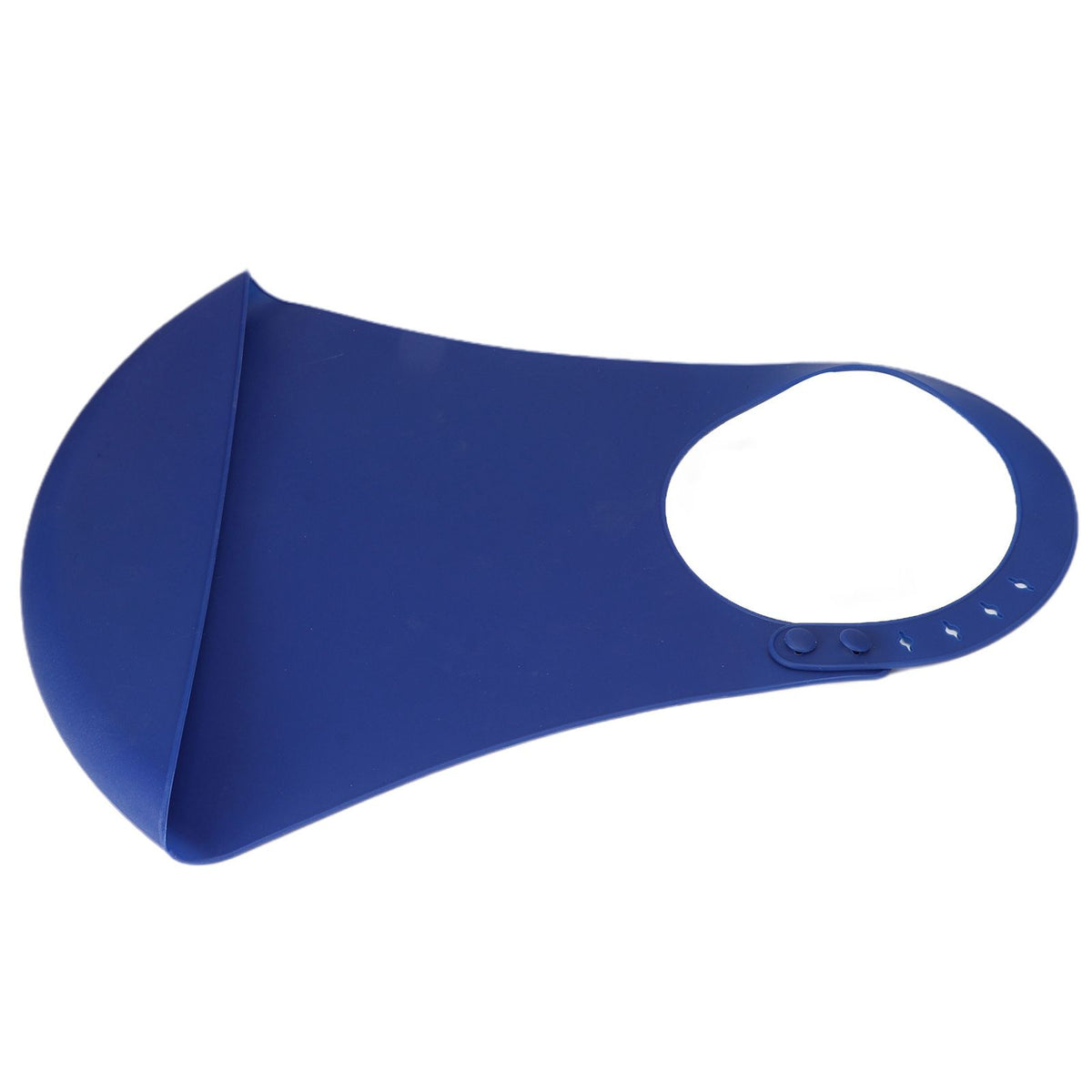Adult silicone bib with adjustable straps and pocket, designed for dining and feeding, suitable for elderly and disabled individuals.