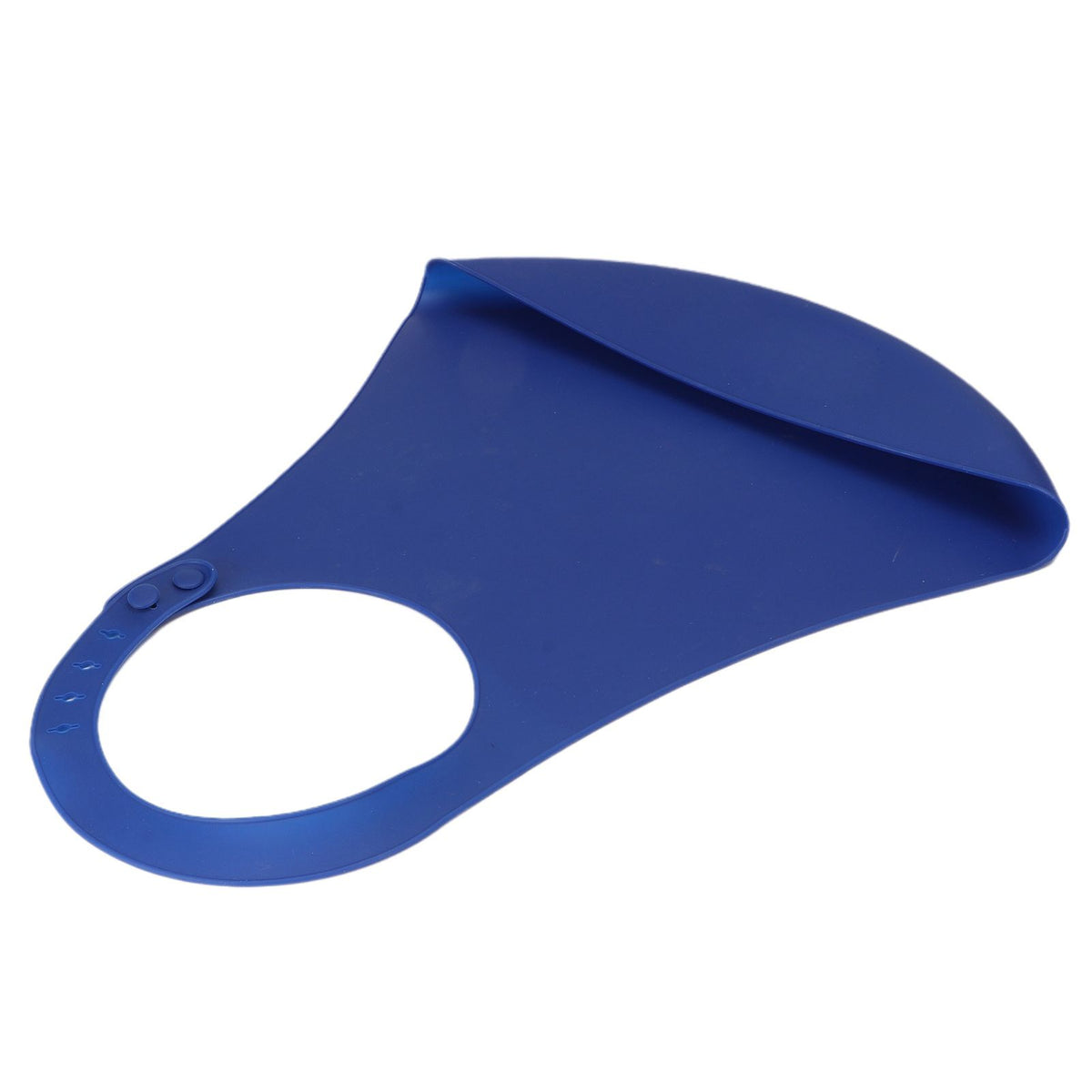 Adjustable silicone adult bib designed for dining, featuring waterproof material and a pocket, ideal for elderly or disabled individuals.