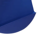 Adjustable silicone adult bib with pocket, portable and waterproof, designed for dining and feeding for disabled or elderly individuals.