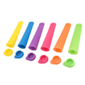 Six reusable silicone ice cream molds with lids for DIY ice bars, suitable for kids and adults, by Everything Baby
