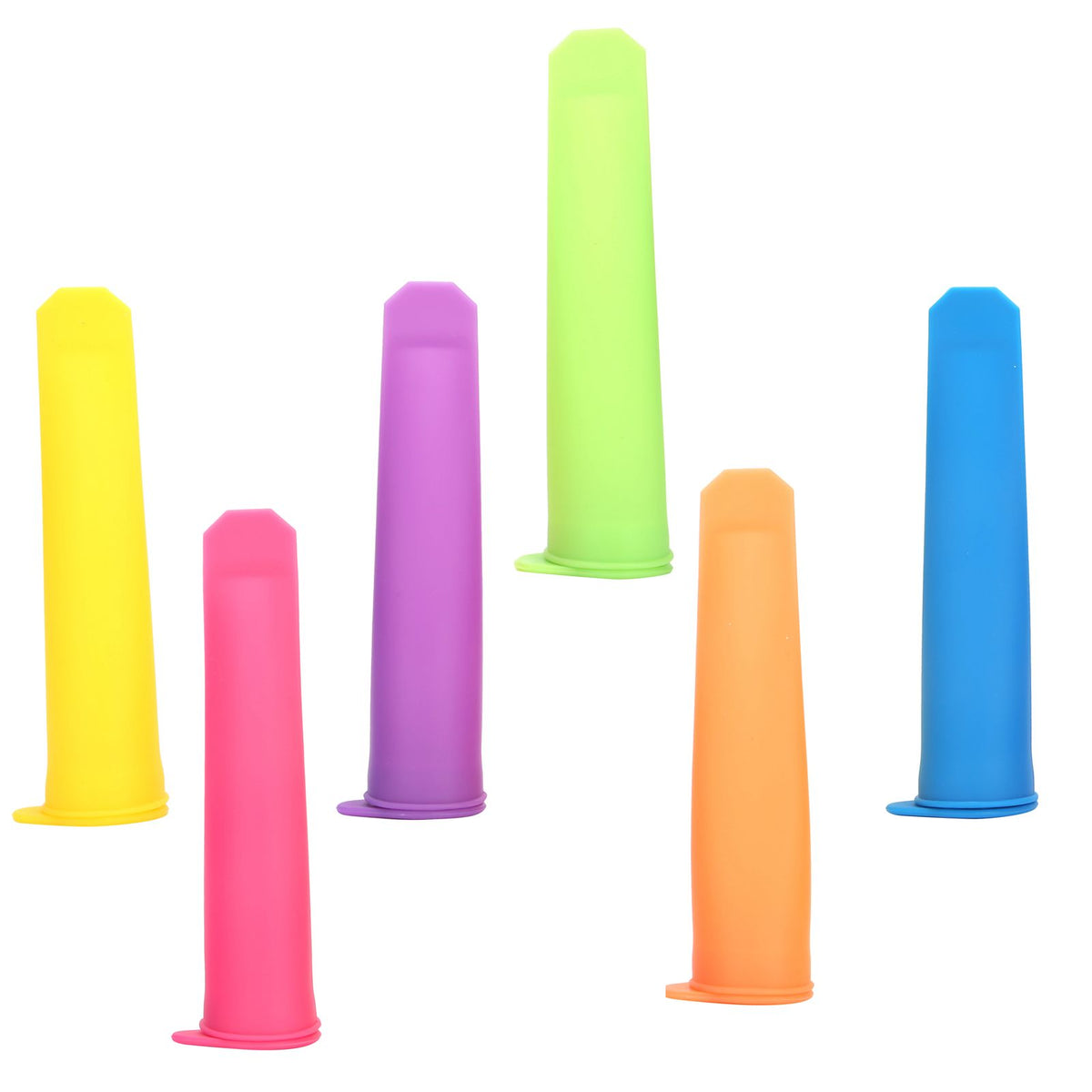 Six-pack silicone ice cream molds with lids for DIY ice bars, suitable for kids and adults, by Everything Baby.