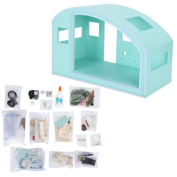 Wooden miniature dollhouse furniture kit by Everything Baby, with musical movement, for pretend play and kids' gift ideas.