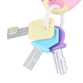 Pink simulated car key lock toy remote controller with lights and music for children, designed for ride-on cars and early educational play.