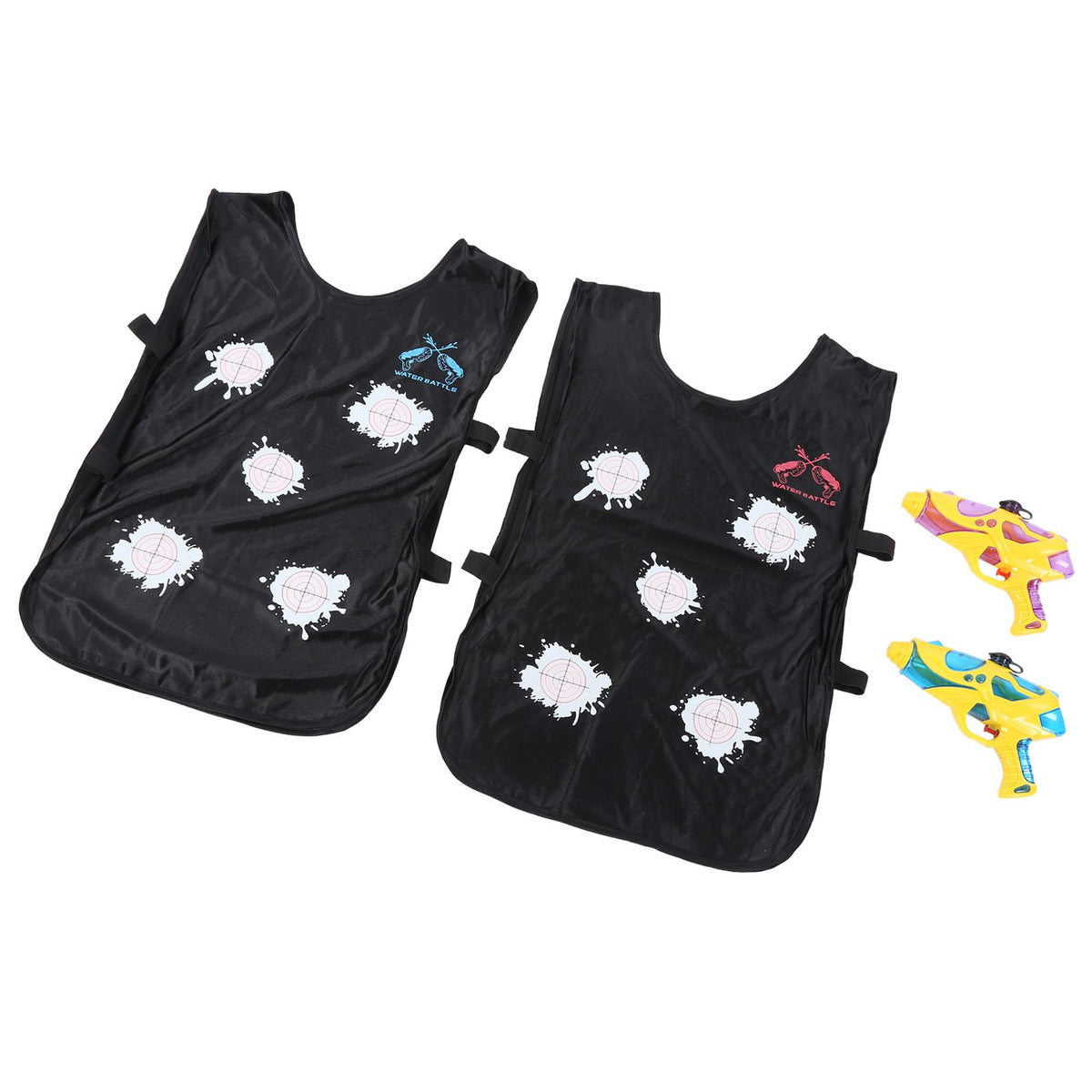 Color changing water gun and vest toy set for kids, outdoor water play equipment by Everything Baby, featuring two water guns and vests.