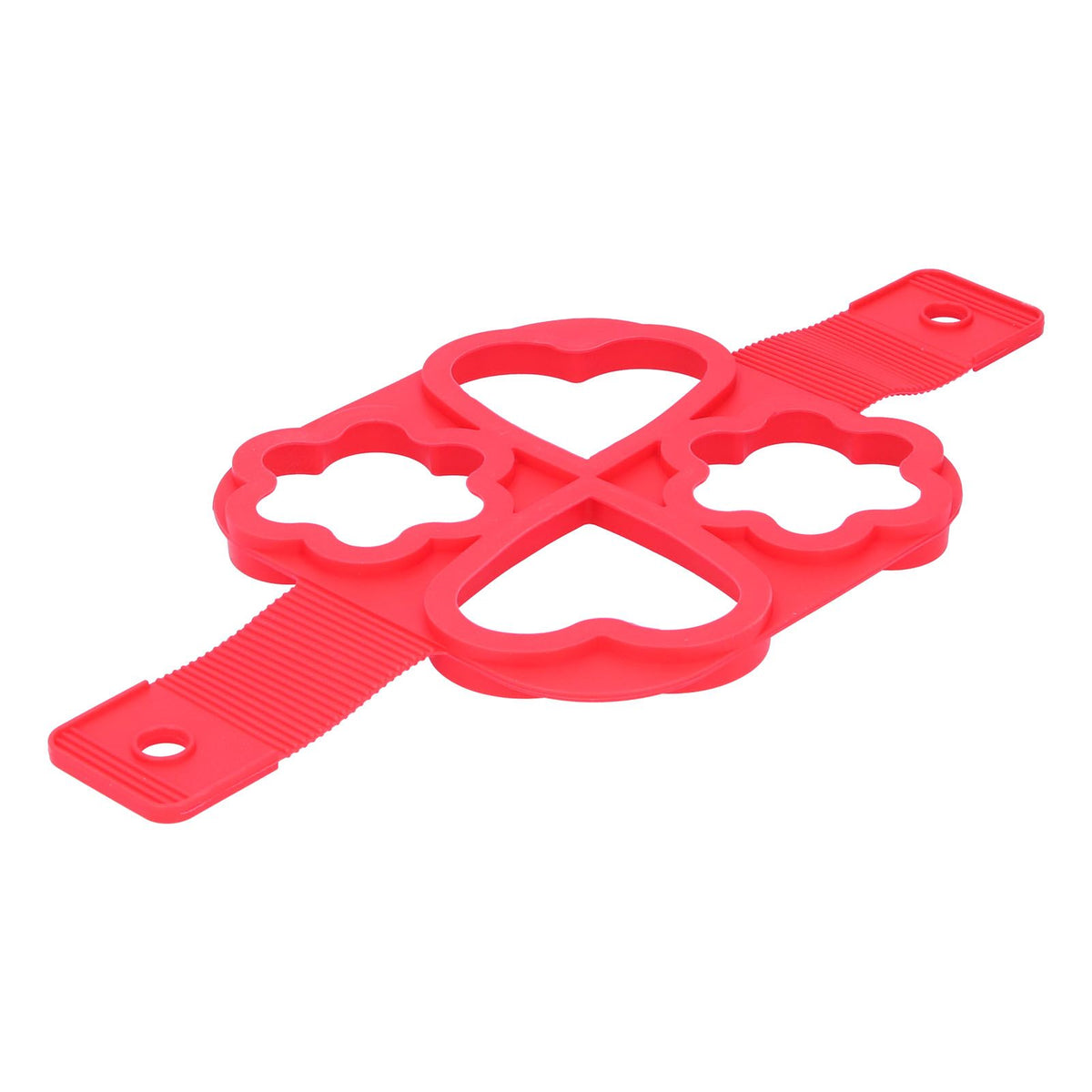Reusable red egg mold for pancakes and eggs, non-stick cooking utensil from Everything Baby, ideal for baby and kids feeding.