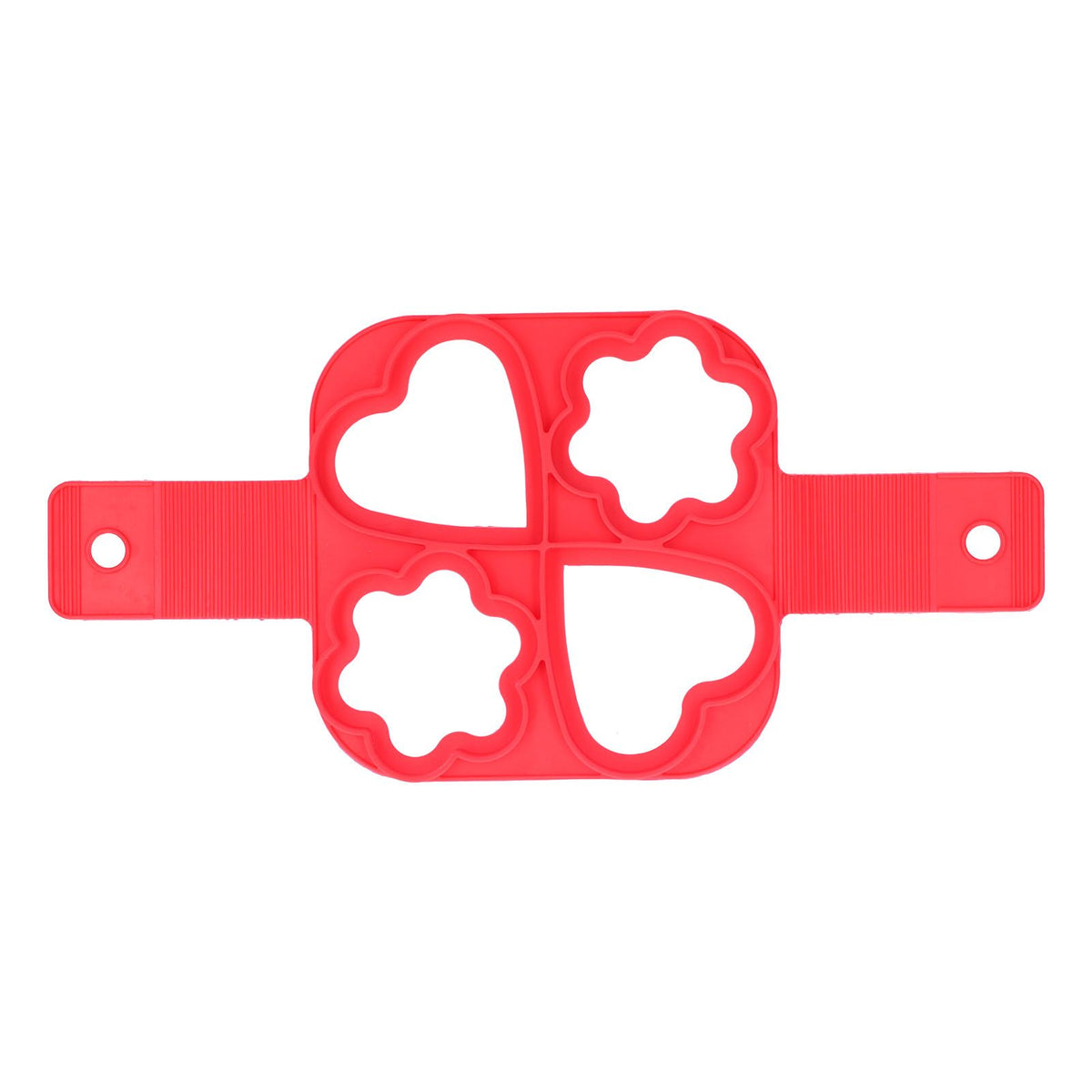 Reusable red non-stick egg mold for pancakes and eggs, designed for easy feeding and cooking, by Everything Baby.