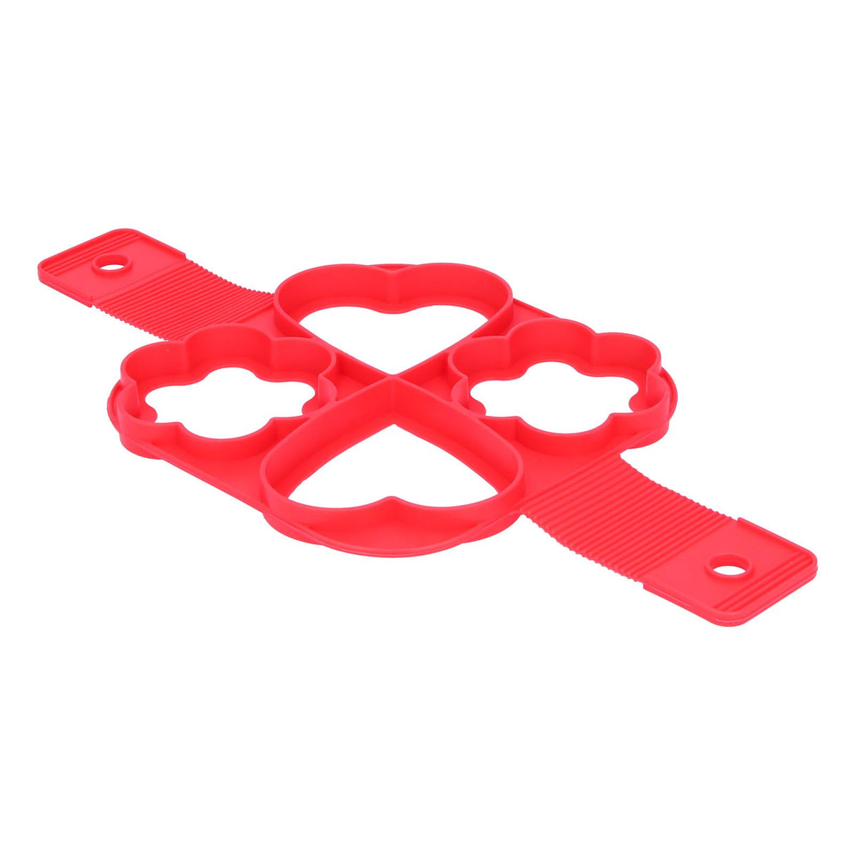 Reusable red egg mold and pancake maker by Everything Baby, non-stick cooking utensil for fun, shaped eggs and pancakes.