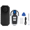 Black anti-theft alarm with vibration alert for bicycles, scooters, and motorcycles from Everything Baby, ideal for home use and security.