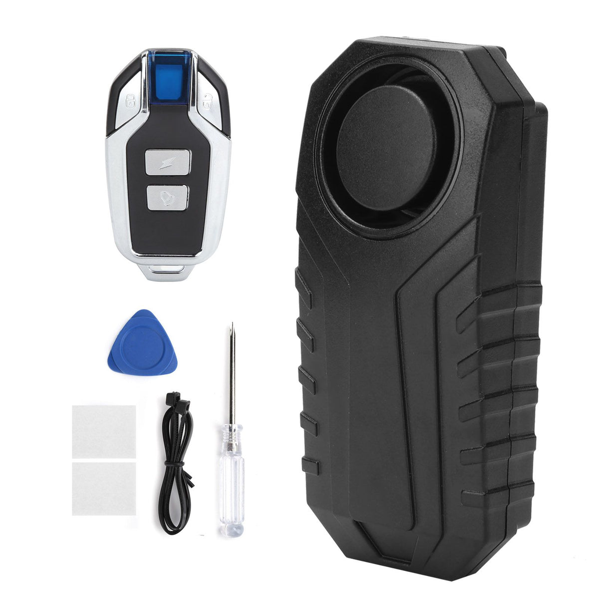 Black AntiTheft Alarm with Vibration Alert for bicycles, electric scooters, and motorcycles by Everything Baby.