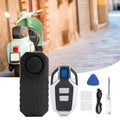 Black anti-theft alarm with vibration alert for bicycles, electric scooters, or motorcycles by Everything Baby, designed for bike security.