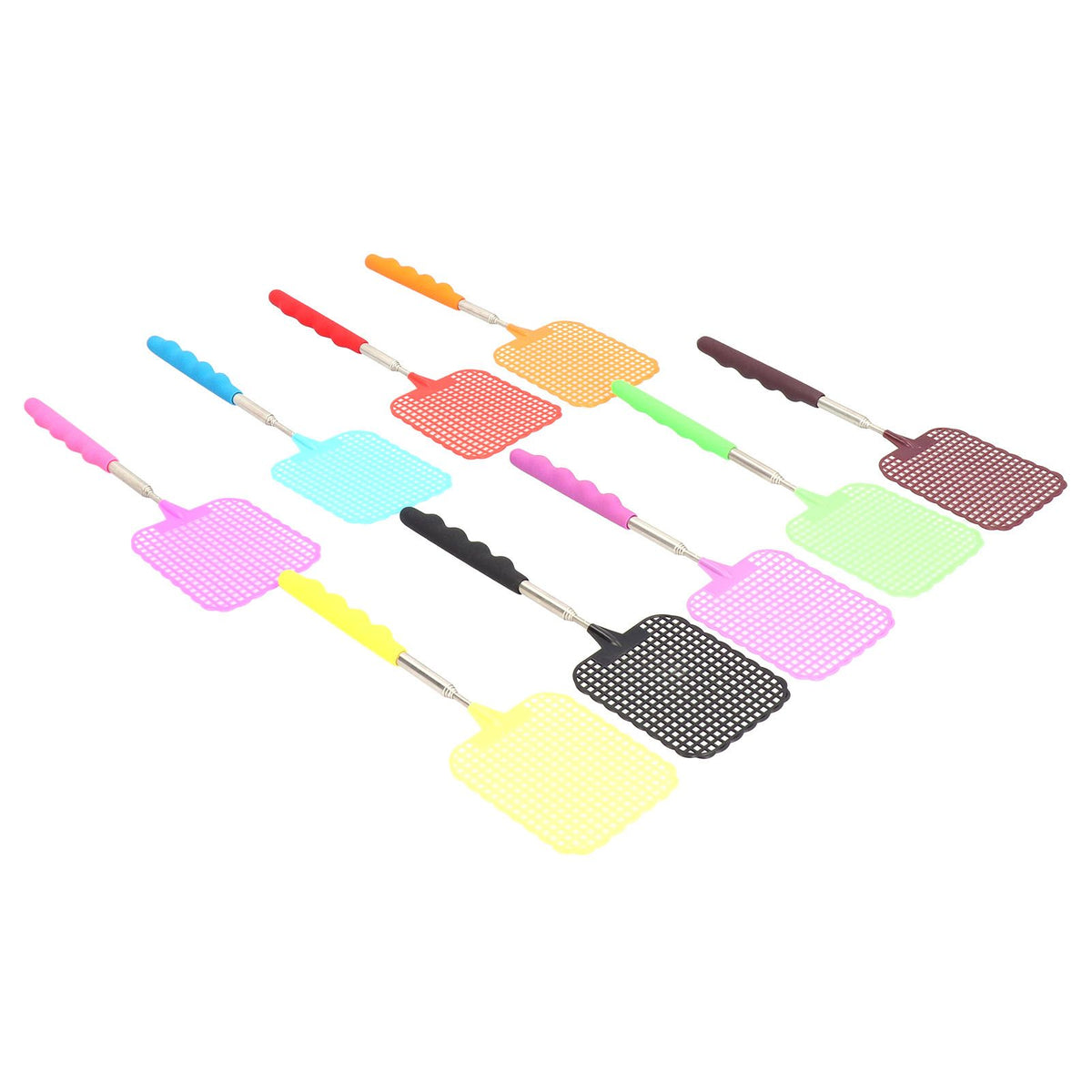 Mini fly swatter set with retractable stainless steel rods, ideal for outdoor play and camping, from Everything Baby.
