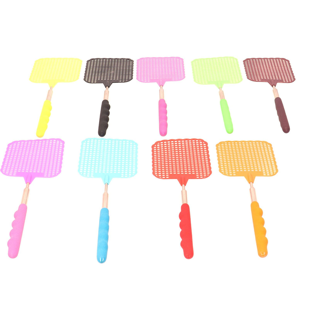 Mini fly swatter set with retractable stainless steel rods, ideal for outdoor play and camping with kids, by Everything Baby.