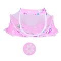 Foldable baby mosquito-proof bed with cotton pillow and pad, pink color, for home or outdoor use by Everything Baby.