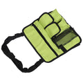 Green storage snack bag with shoulder strap, designed for kids, outdoor beach chair seat suspension and fruit storage.