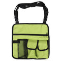 Green storage bag for snacks and outdoor seats, designed for kids' beach chairs and portable suspension storage by Everything Baby.