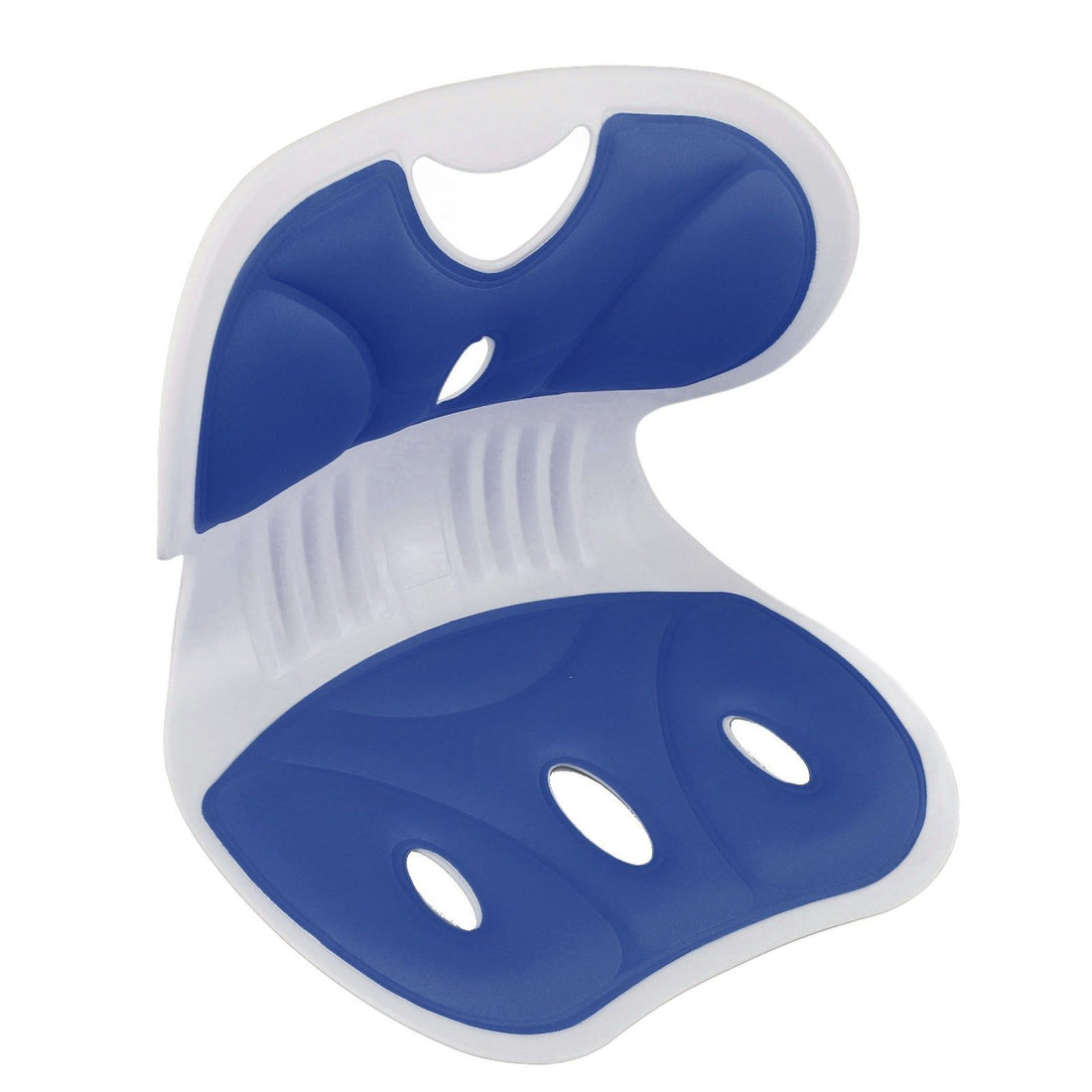 Blue petal-shaped ergonomic waist protection chair for children, designed to improve sitting posture and comfort for kids.
