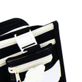 Large capacity panda-patterned pencil case with multiple compartments made of Oxford cloth, suitable for school and office supplies.