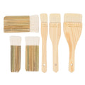 Set of 6 pottery glaze brushes by Everything Baby, ideal for artists, students, kids, and adults for painting and art projects.