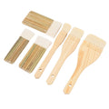 Set of 6 pottery glaze brushes by Everything Baby, professional paint brushes for artists, students, and kids' art projects.