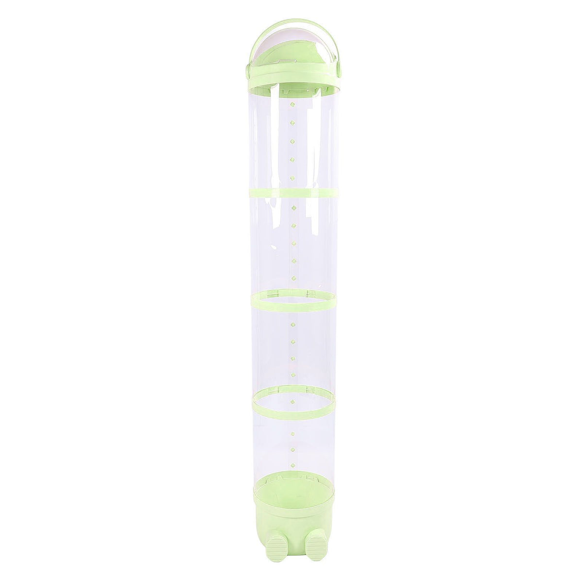Large green plush stuffed animal storage tube for kids, 162cm, ideal for toy organization in playroom or bedroom.