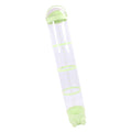 Large green stuffed animal storage tube with plush doll design, ideal for toy organization in playrooms and bedrooms.